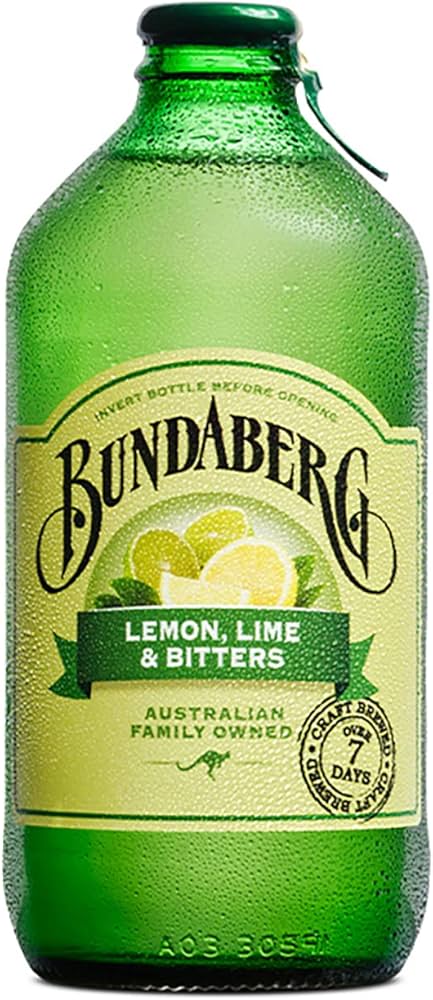 Bundaberg Lemon Lime & Bitters Sparkling Drink 375ml - 12 Pack