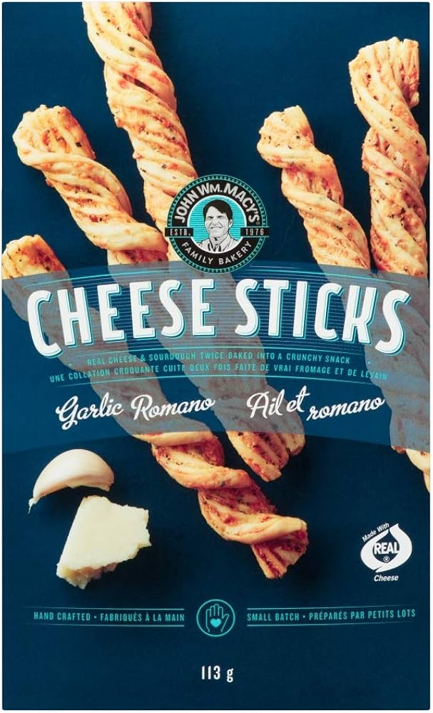 Macy's Garlic Romano Cheese Sticks 113g - Case of 12