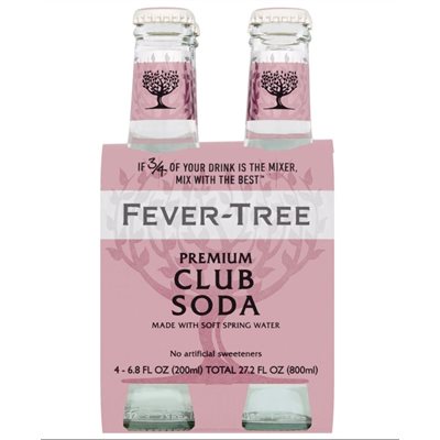 Fever-Tree Premium Club Soda 200ml - 4 Pack