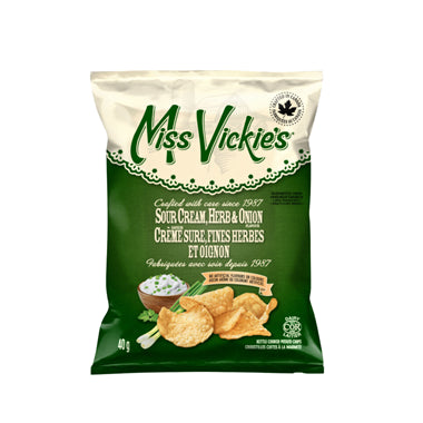 Miss Vickie's Sour Cream Herb & Onion Chips 40g - 40ct