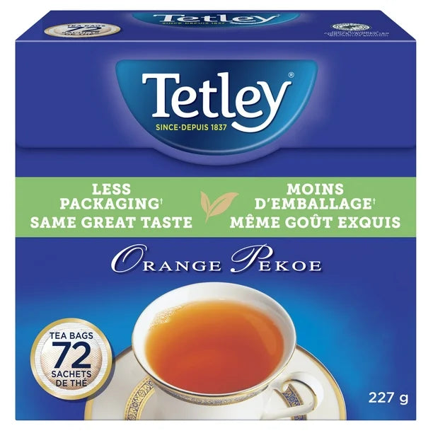 Tetley Orange Pekoe Tea - 72ct