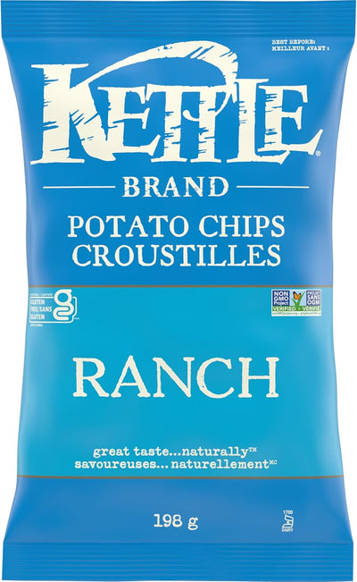 Kettle Brand Ranch Potato Chips - Case of 12