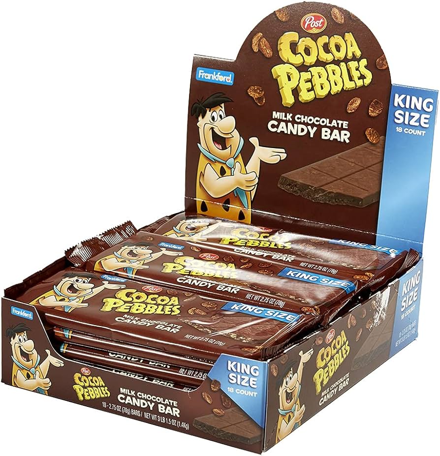 Post Cocoa Pebbles Candy Bar King Size 78g - (Case of 18)