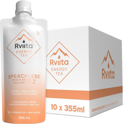 Rviita Energy Tea Speachless Peach 355ml - 10ct