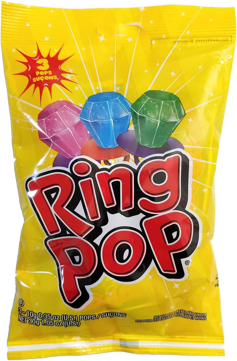 Ring Pop Fruit Pops Peg Bag - Case of 12