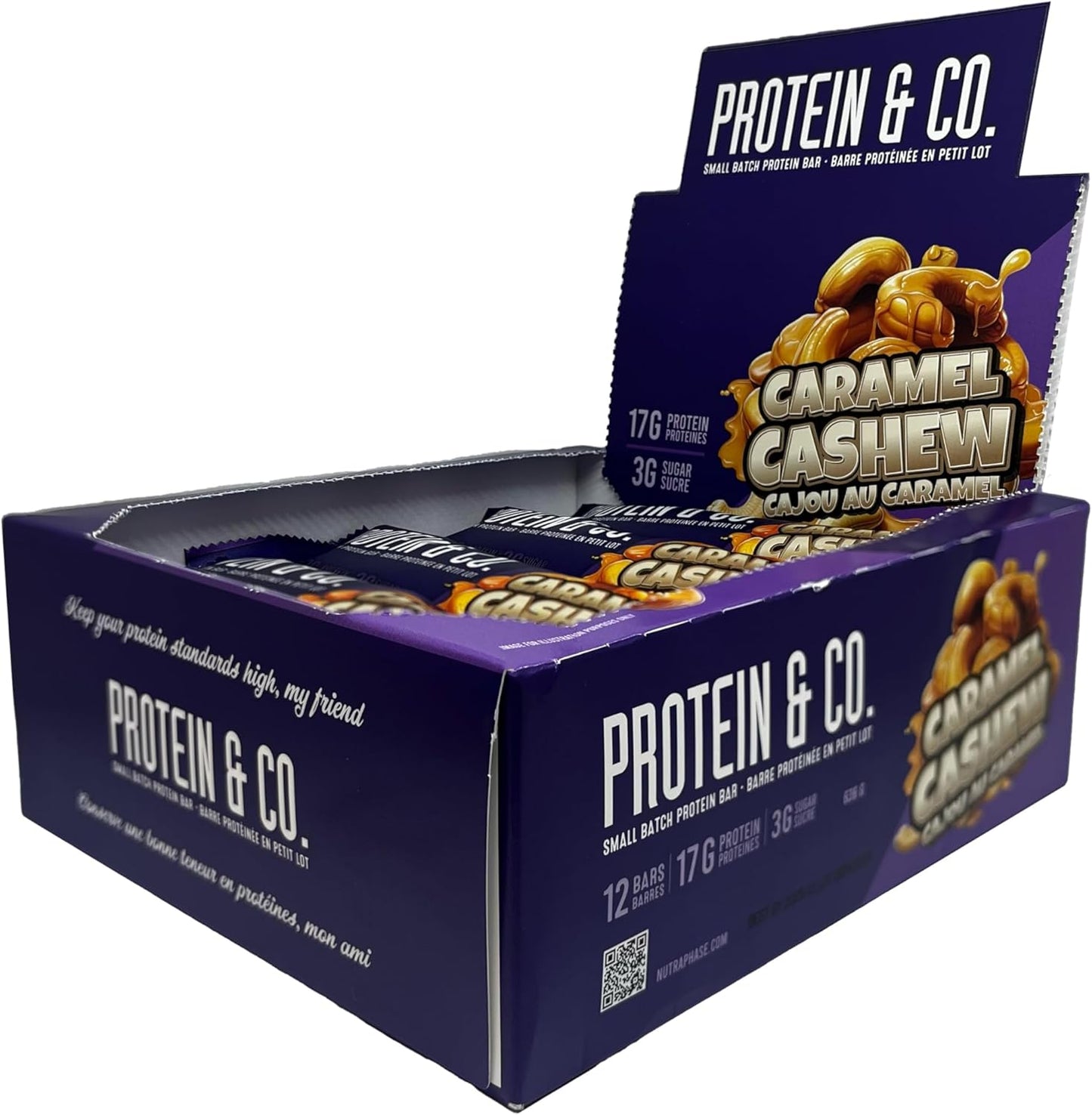 Protein & Co Caramel Cashew Bar 636g - 12ct