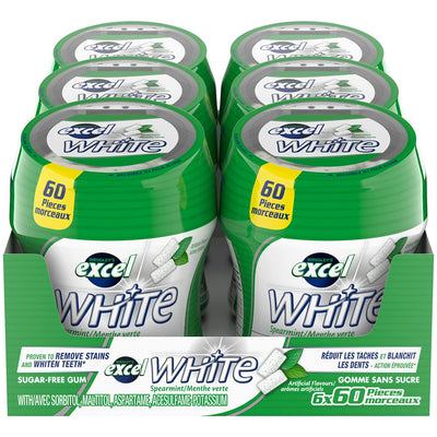 Excel White Spearmint Tubs Gum - 6ct