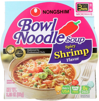 Nongshim Spicy Shrimp Bowl Noodle Soup 86g (12 units) - Korea