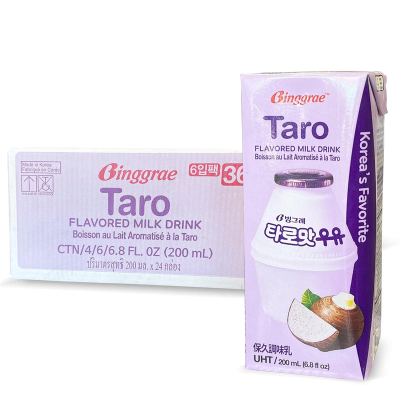 Binggrae Taro Flavored Milk 200ml - Case of 24