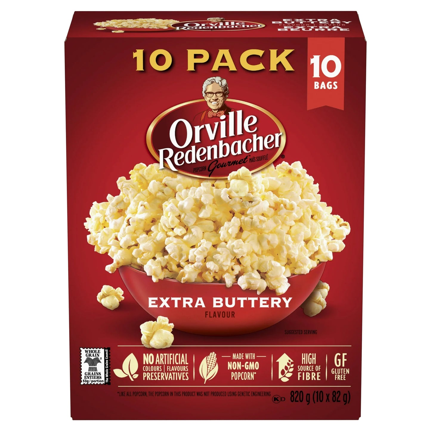 Orville Redenbacher Extra Buttery Popcorn 82g - 10 Pack