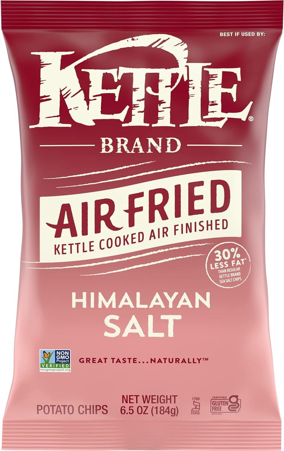 Kettle Brand Air Fried Himalayan Salt Potato Chips - Case of 12
