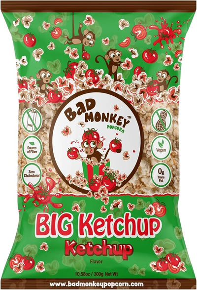 Bad Monkey Big Ketchup Popcorn 300g - Case of 12