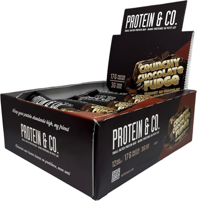 Protein & Co Crunchy Chocolate Fudge Bar 636g - 12ct