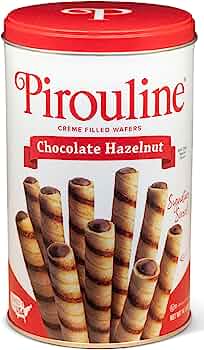 Pirouline Chocolate Hazelnut Wafer Rolls Tin 400g