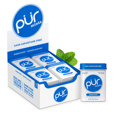 Pur Mints Peppermint Gum - 12ct