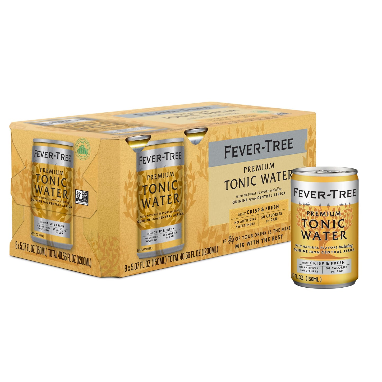 Fever-Tree Premium Tonic Water Cans 150ml - 8 Pack