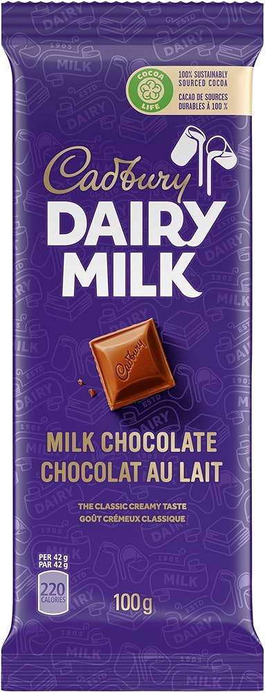 Cadbury Dairy Milk Chocolate Bars 100g - 24ct