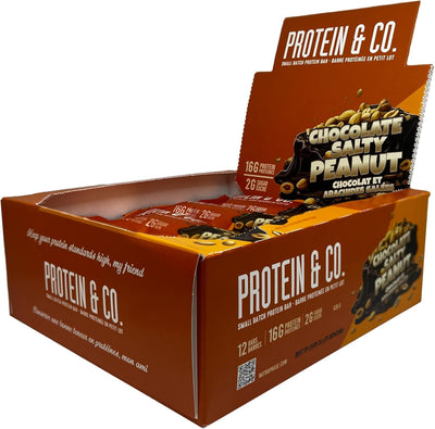 Protein & Co Chocolate Salty Peanut Bar 636g - 12ct