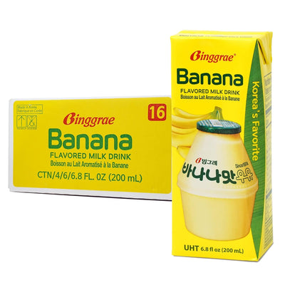 Binggrae Banana Flavored Milk 200ml - Case of 24