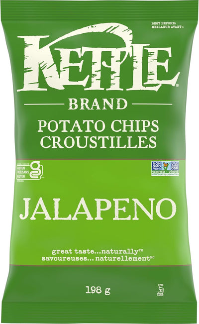 Kettle Brand Jalapeno Potato Chips - Case of 12