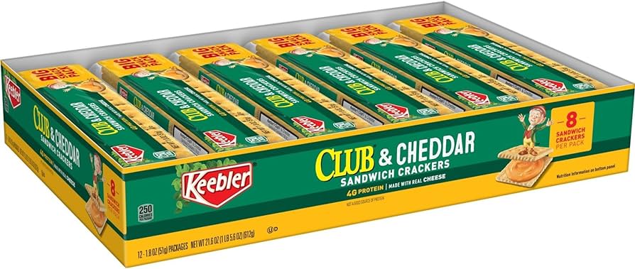 Keebler Club & Cheddar Sandwich Crackers - 12ct