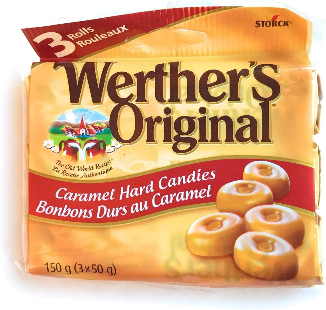 Werther's Original Caramel Hard Candies 50g 3pk (Case of 10)