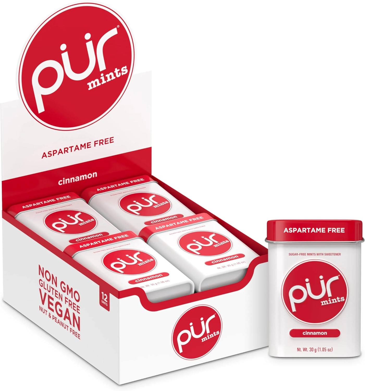 Pur Mints Cinnamon Gum - 12ct