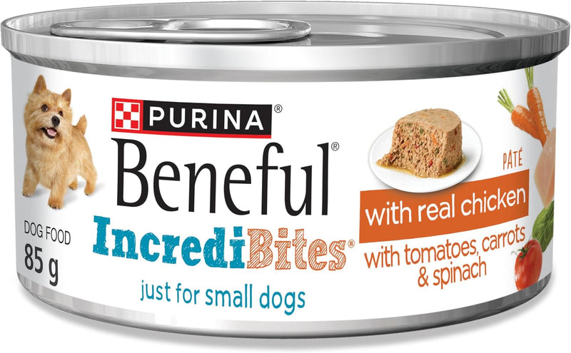 Purina Beneful IncrediBites with Real Chicken Pâté Dog Food 85g - Case of 24