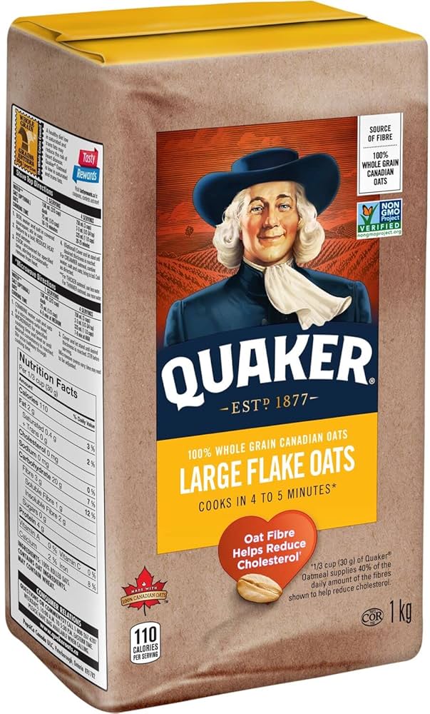 Quaker Large Flake Oats 1kg - Case of 12