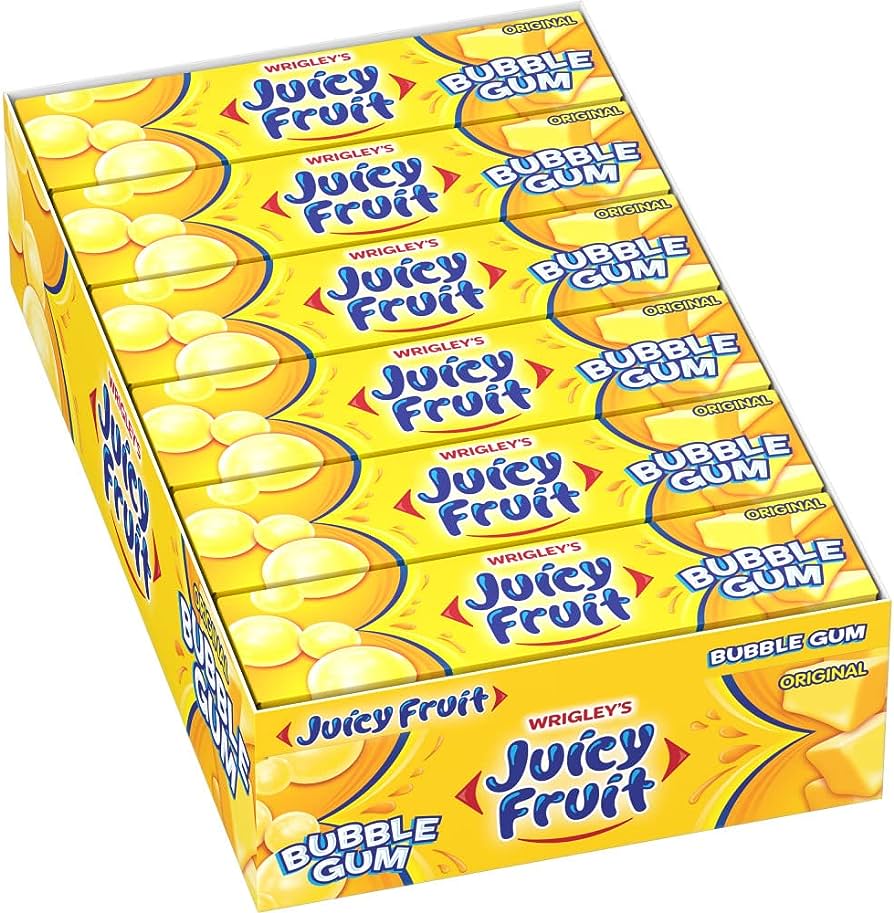 Wrigley's Juicy Fruit Original Bubble Gum 5 Pieces - 18ct