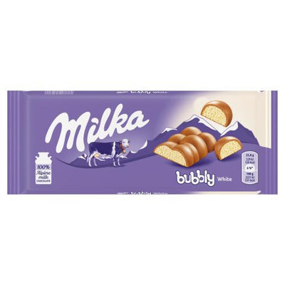 Milka Bubbly White Bar 100g (Case of 15) - UK