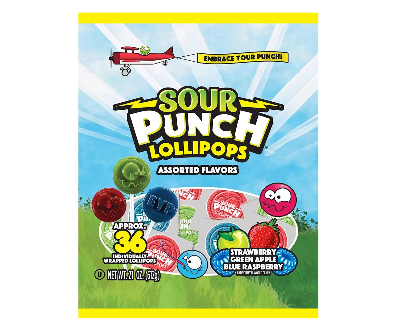 Sour Punch Lollipops - 36ct