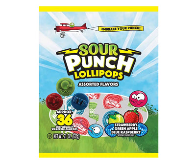 Sour Punch Lollipops - 36ct