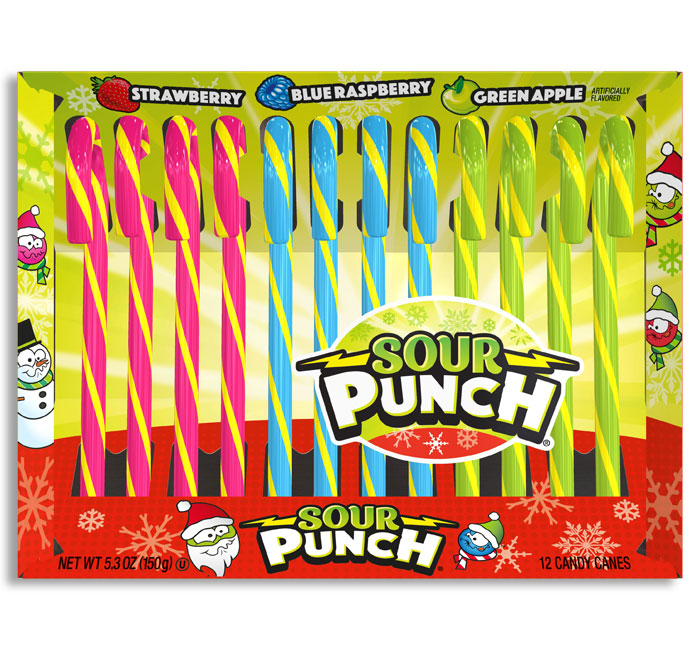 Sour Punch 12 Candy Canes (Case of 12)