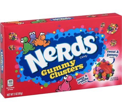 Nerds Gummy Clusters Rainbow Theater Box 85g (Case of 12)