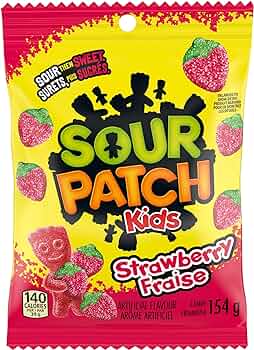 Sour Patch Kids Strawberry Peg Bag 154g - Case Of 12