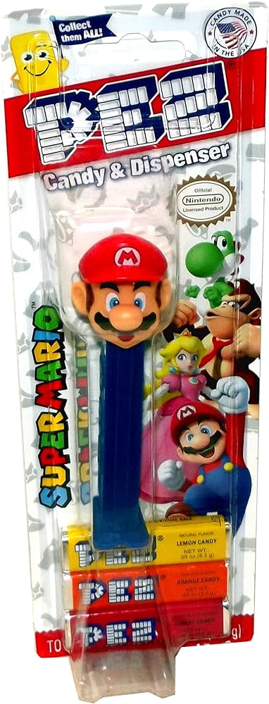 Pez Mario Candy & Dispenser - Case of 12