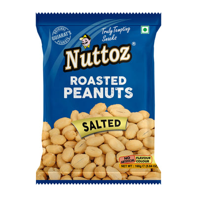 Nuttoz Roasted Peanuts Salted 140g - Case of 8