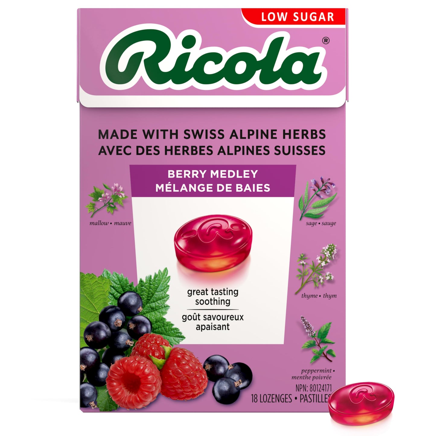 Ricola Berry Medley Cough Drops - 10ct