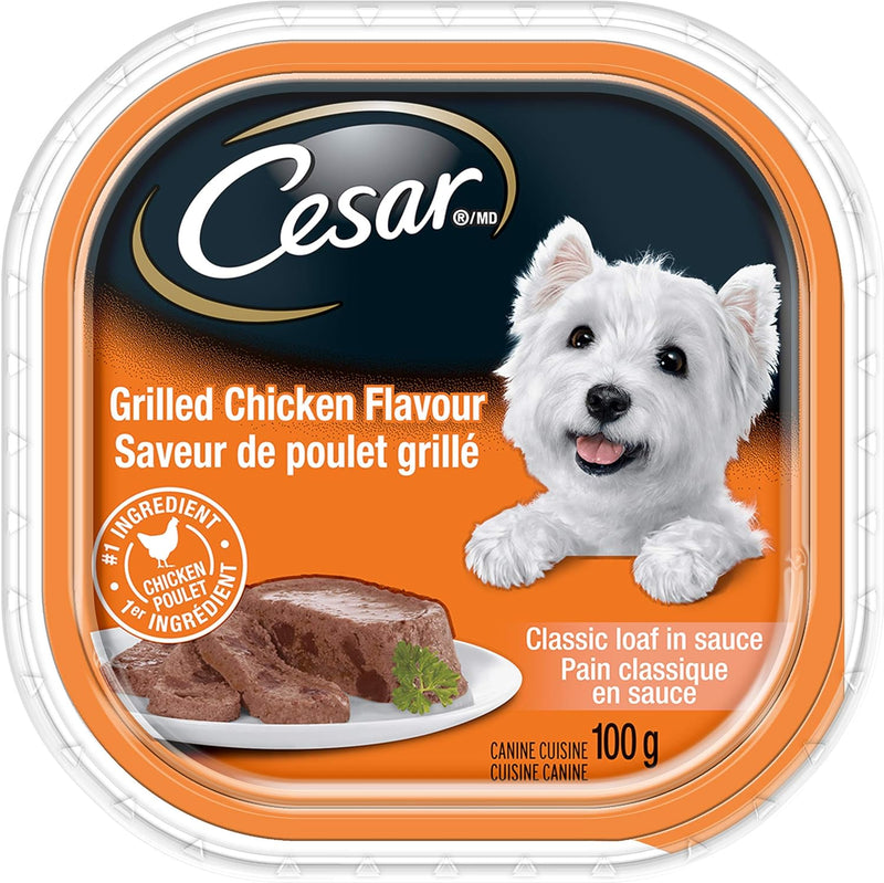 Cesar Grilled Chicken Dog Food 100g - Case of 24