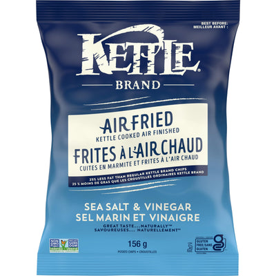 Kettle Brand Air Fried Sea Salt & Vinegar Potato Chips - Case of 12