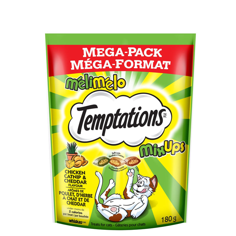 Temptations Mix-Ups Chicken, Catnip & Cheddar Dog Food 180g - Case of 10