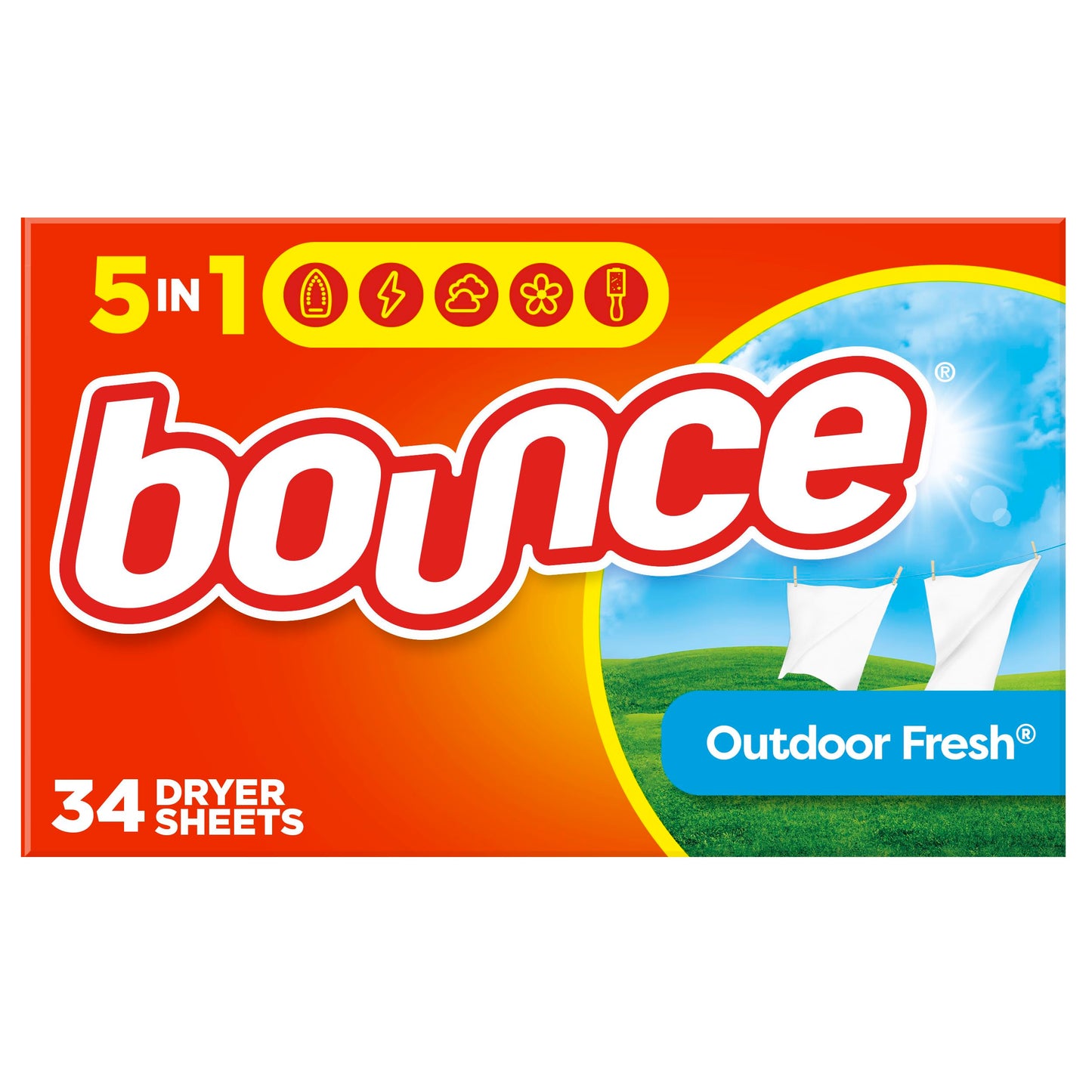 Bounce Sheets Outdoor Fresh 34Shts