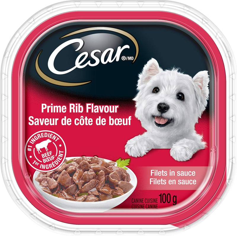 Cesar Prime Rib Dog Food 100g - Case of 24