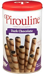 Pirouline Dark Chocolate Wafer Rolls Tin 400g