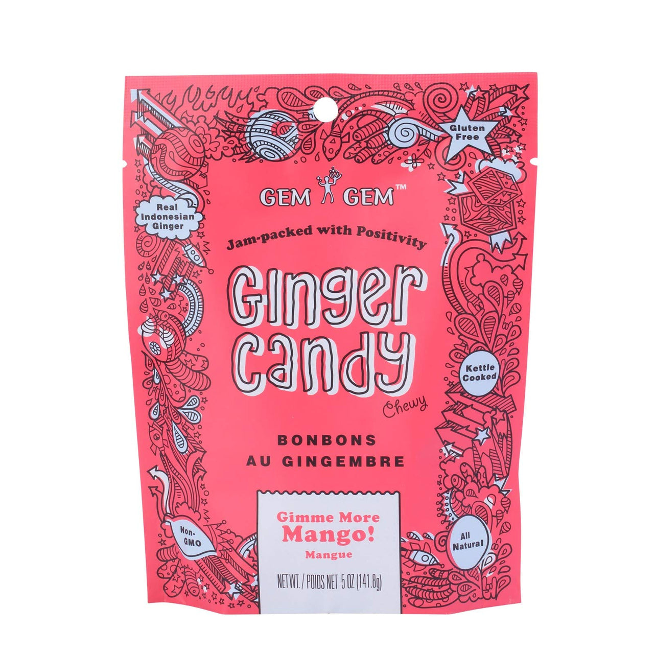 Gem Gem Ginger More Mango Candy - Case of 12