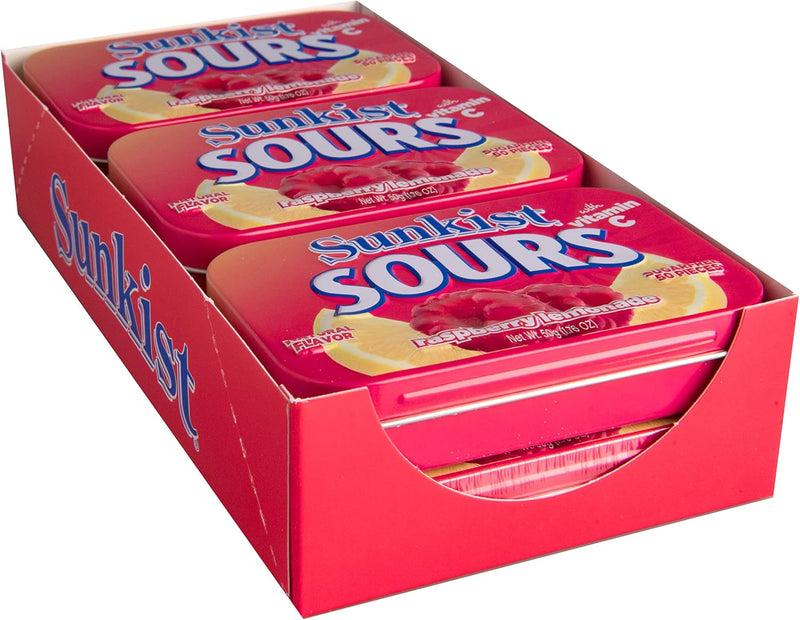 Sunkist Sours Raspberry Lemonade 50g - 6ct