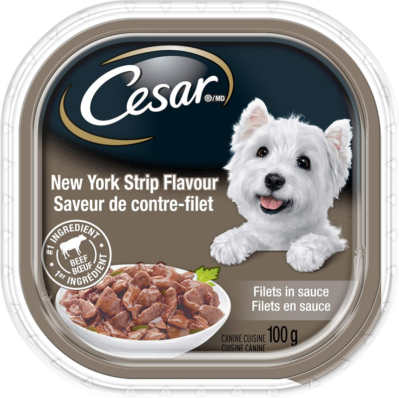 Cesar New York Strips Dog Food 100g - Case of 24