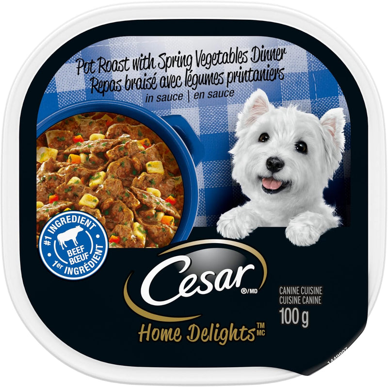 Cesar Home Delights Pot Roast with Spring Vegetables Dog Food 100g - Case of 24