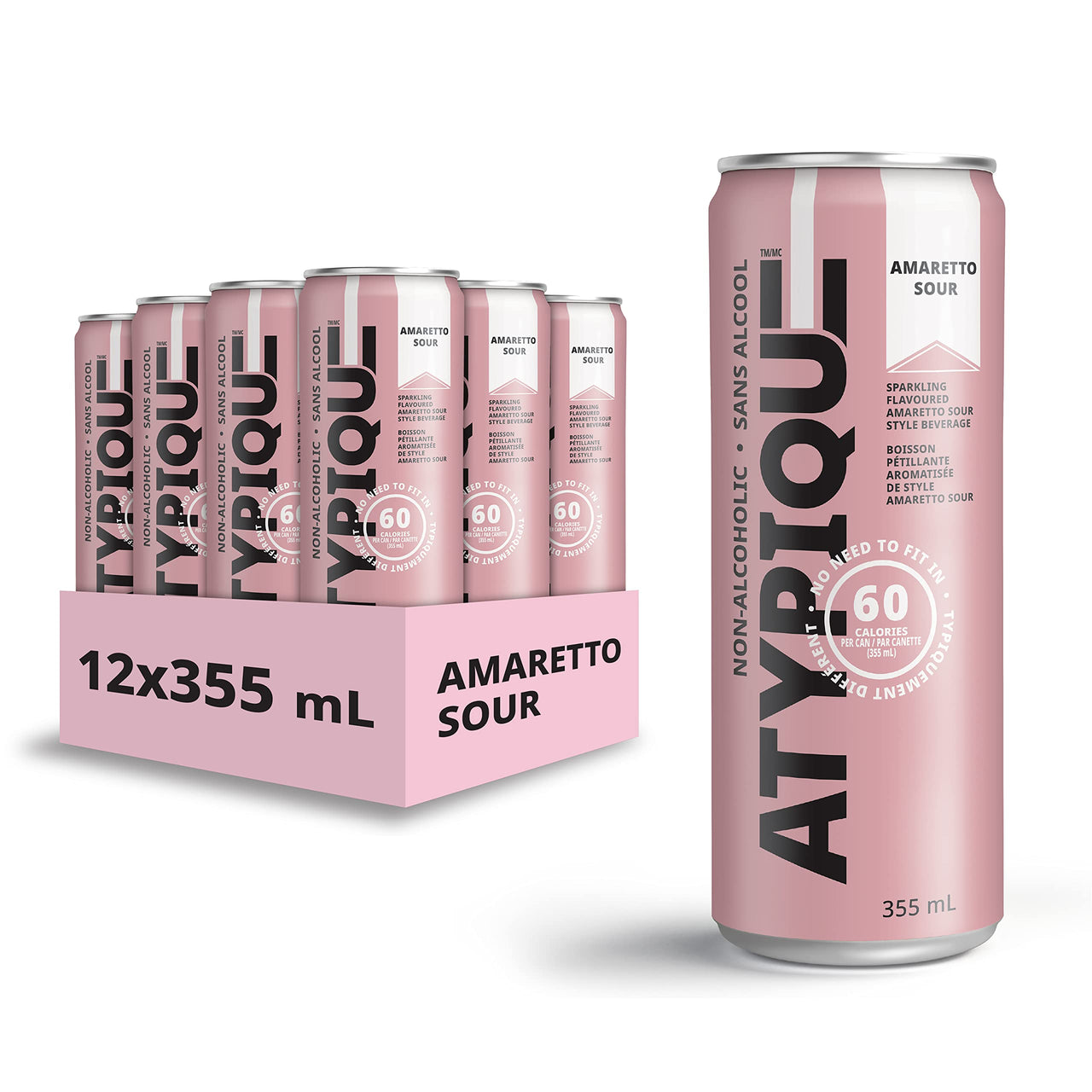 Atypique Amaretto Sour Sparkling Drink 355ml (12 Pack)